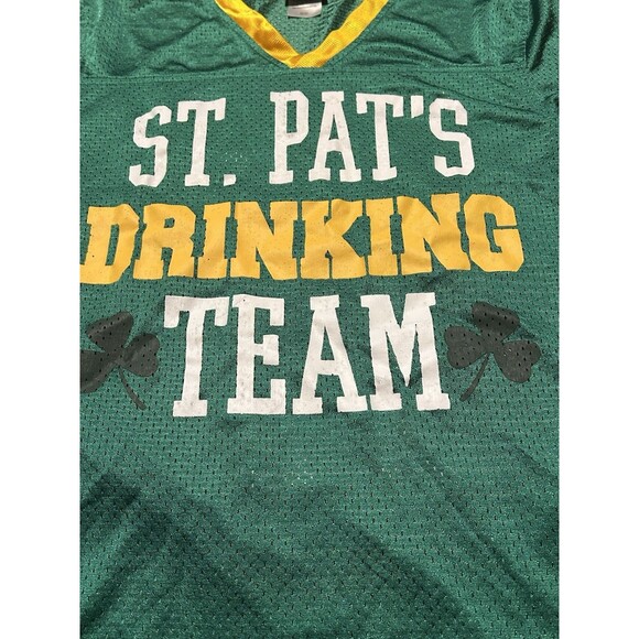 St. Pat’s Drinking Team Jersey Mesh Green #17 Spencer’s St. Patrick’s Day M - Picture 2 of 4